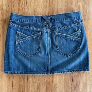 VTG Old Navy Denim Blue Mini Jean Skirt Size 4